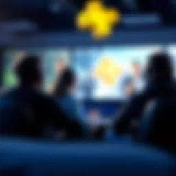 Illustration of online multiplayer gaming experience