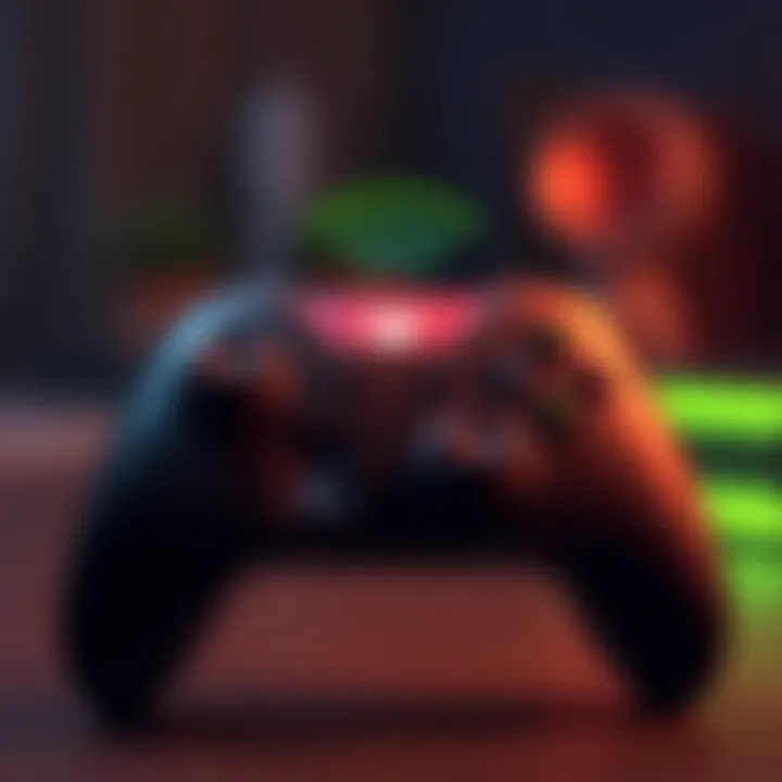 Illustration of the wireless connectivity features of the Xbox One controller.