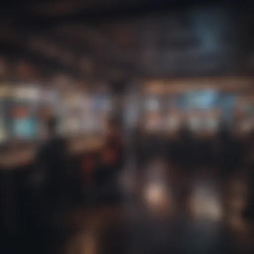 A captivating view of a vibrant gaming community, showcasing diverse individuals engaged in various gaming activities.