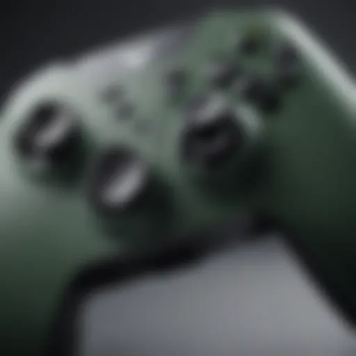 Close-up view of the Xbox Series X Elite Controller showcasing its intricate design and customization options.