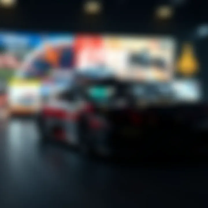 A collage of iconic two-player car game titles that have shaped the genre