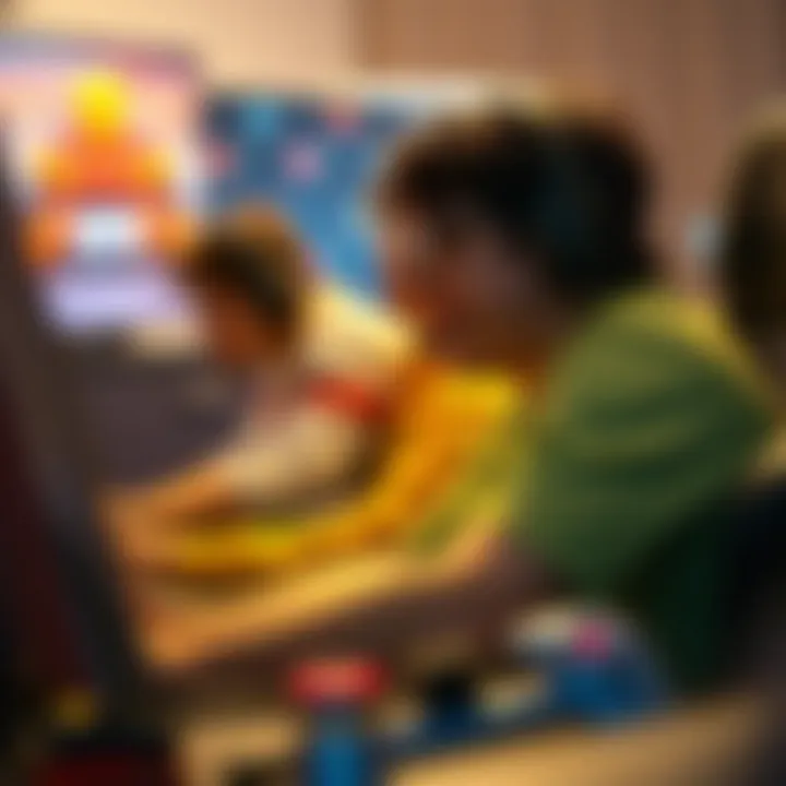 Social Interaction in Gaming A dynamic illustration showcasing the social interaction between players during a gaming session