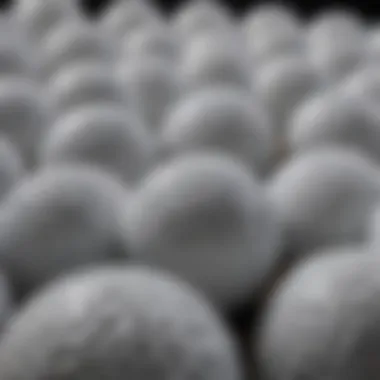 Detailed view of the materials used in crafting unconventional golf balls