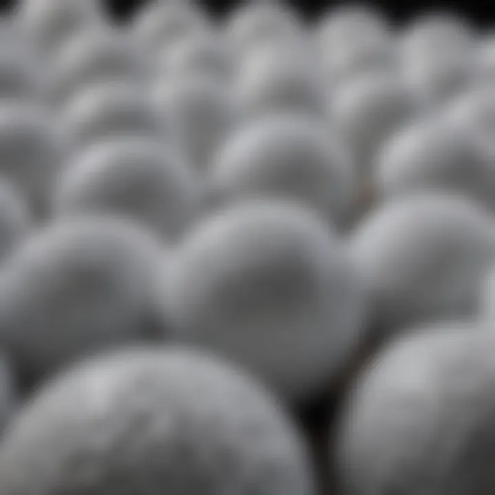 Detailed view of the materials used in crafting unconventional golf balls