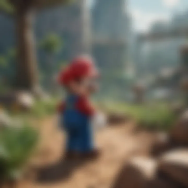 Gameplay screenshot of Super Mario Bros.