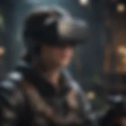 A user immersed in a virtual reality environment showcasing innovative gameplay mechanics