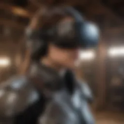 Virtual reality headset showcasing immersive gameplay