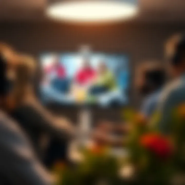 A virtual meeting with gaming professionals discussing projects