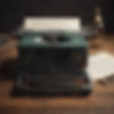Vintage typewriter with a blank page