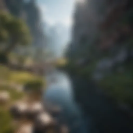 A dynamic landscape rendered in Unreal Engine showcasing detailed environments