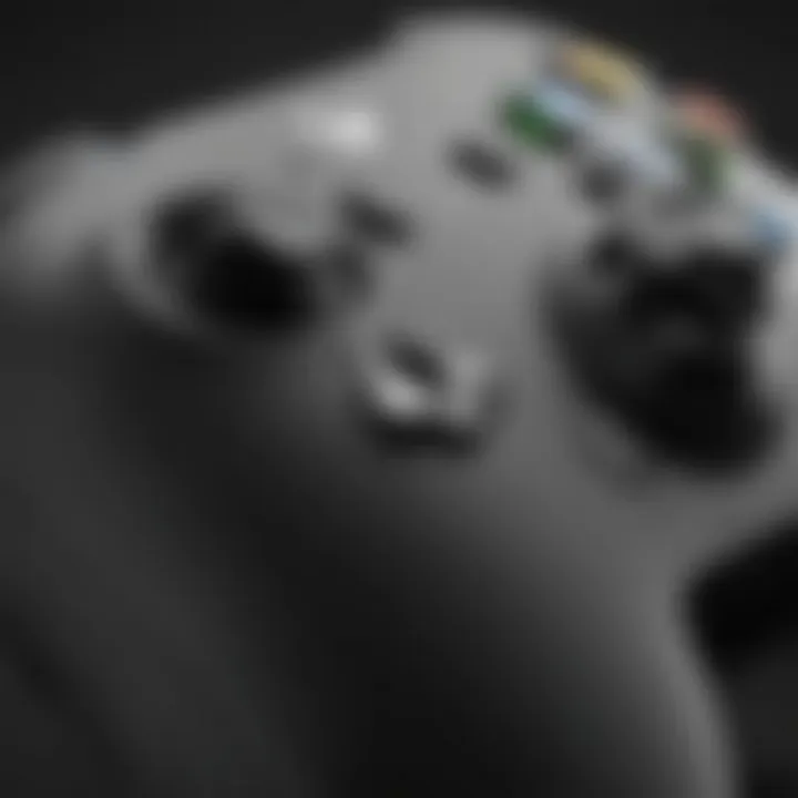 Close-up view of the Xbox Series X controller USB-C port showcasing its design and functionality.