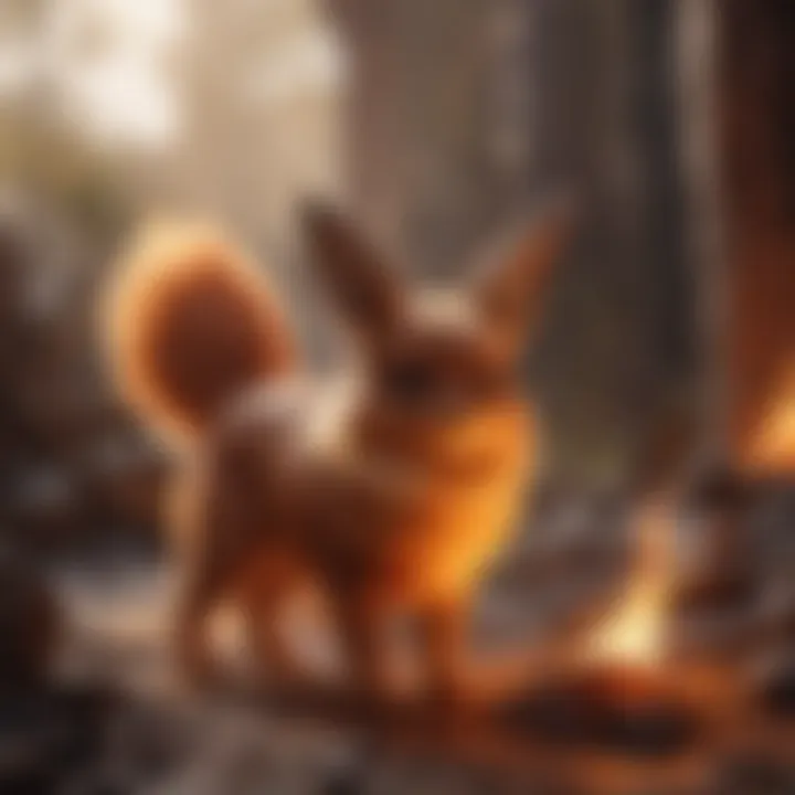 Eevee's Transformation into a Fiery Inferno