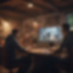 Gamers engaging in an online multiplayer session