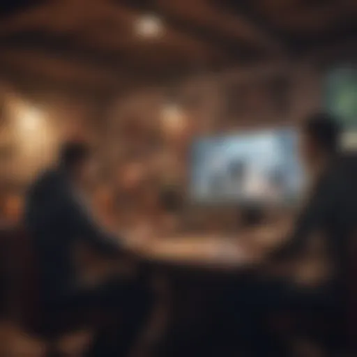 Gamers engaging in an online multiplayer session