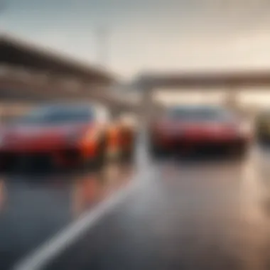 Engagement of Diverse Players in Forza Racing Diverse players engaging in a competitive race