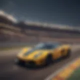 Dynamic race track scene from Forza