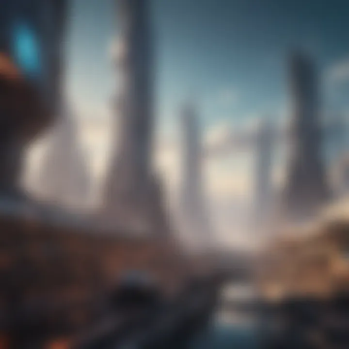 Futuristic Cityscape on Distant Planet