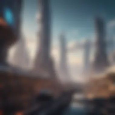 Futuristic Cityscape on Distant Planet Futuristic Cityscape on Distant Planet