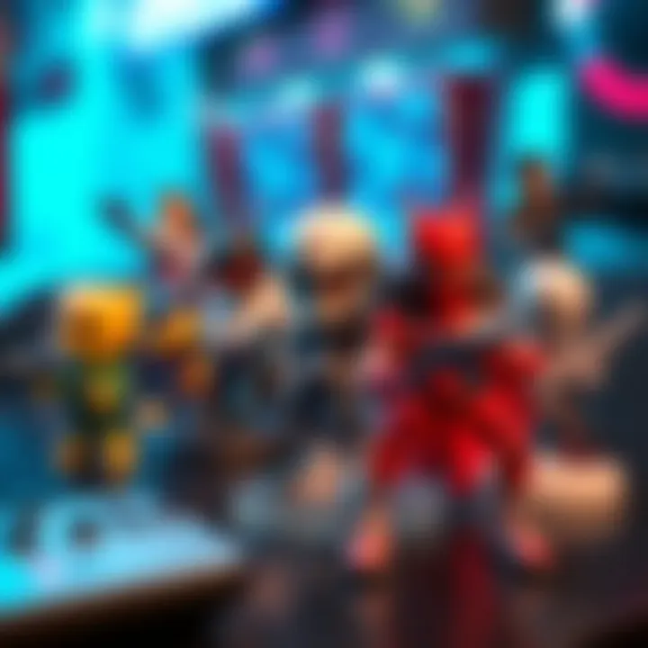 Artistic Gaming Figurines: Perfect for Collectors A vibrant collection of gaming figurines on display