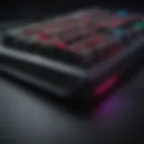 Mechanical gaming keyboard showcasing customizable RGB lighting