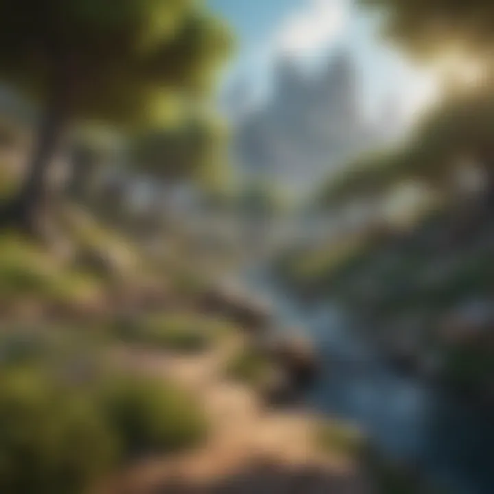 An expansive landscape of Teyvat showcasing its diverse biomes.