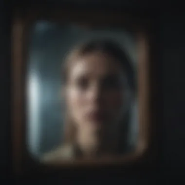 Ghostly Reflection in Old Mirror