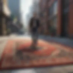 Illustration of the GTA rug phenomenon showcasing a virtual character interacting with the environment.