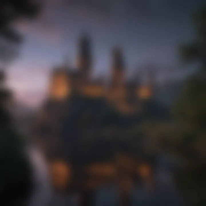 Ancient Hogwarts Castle at Twilight