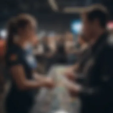 Navigating the Complexities of Gaming Event Hosting A host interacting with participants, showcasing the complexities of event management.