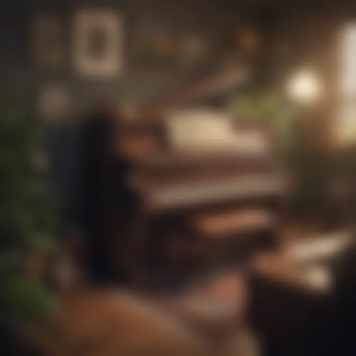 A creative workspace with a piano, gaming console, and Zelda memorabilia.