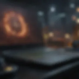 HP gaming laptop showcasing vibrant graphics