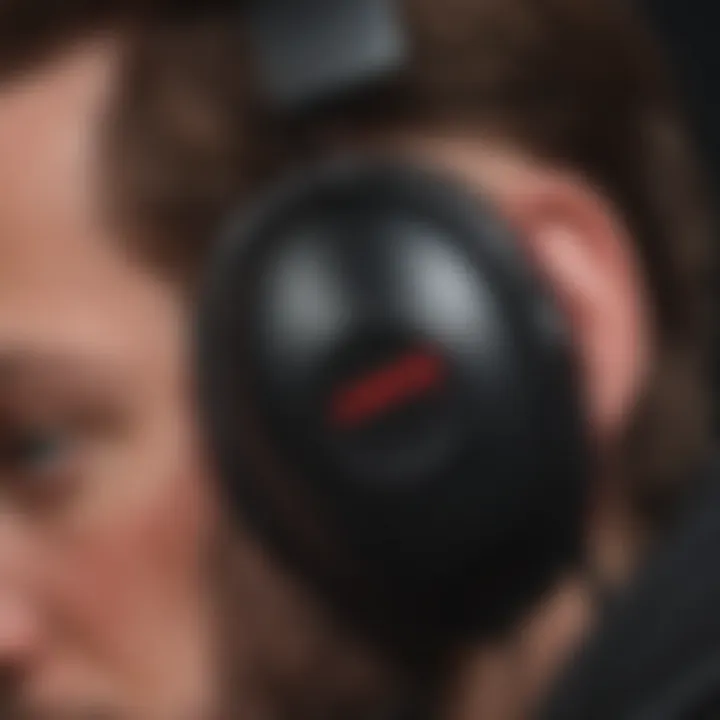 Close-up of the ear cushions of the HyperX Cloud II for comfort