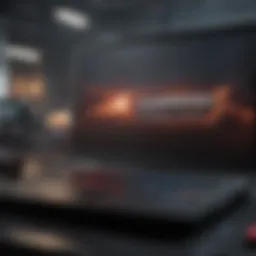 Lenovo gaming laptop showcasing performance metrics