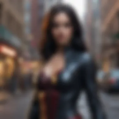 Sleuthing in the City Superheroine in a gritty urban setting