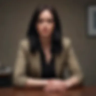 Jessica Jones in a tense interrogation scene