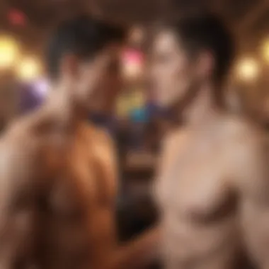 Groundbreaking LGBTQ Relationships A vibrant scene from a groundbreaking LGBTQ series showcasing diverse relationships.