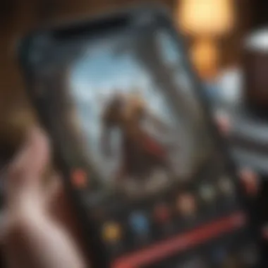 User-Friendly Interface of Magic The Gathering Close-up of user interface showcasing Magic The Gathering features on mobile