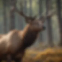 Majestic elk in the wilderness