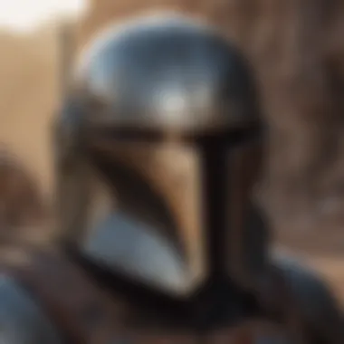 An artistic representation of a Mandalorian helmet symbolizing cultural significance within the Star Wars universe