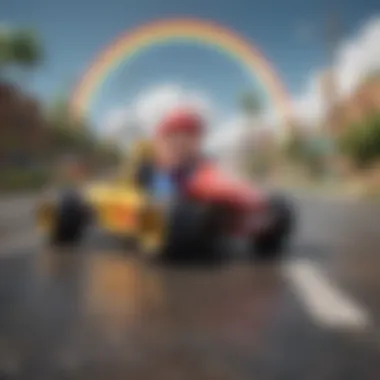 Mario Kart Wii Rainbow Road Race Mario Kart Wii Rainbow Road Race