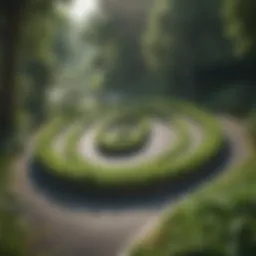 Race track winding through lush greenery