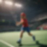 A vibrant scene from Mario's Tennis showcasing characters in action