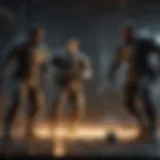 Dynamic trio engaging in strategic gameplay
