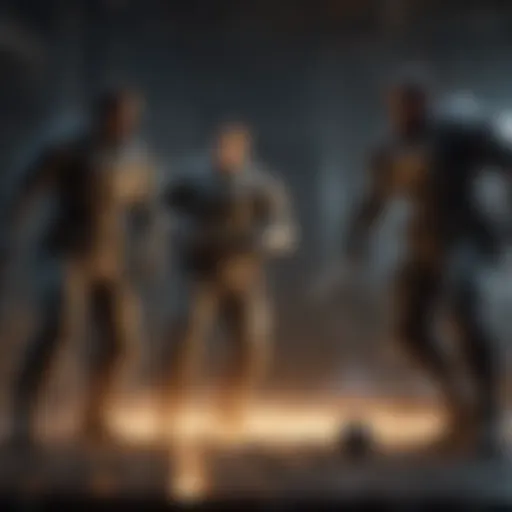Dynamic trio engaging in strategic gameplay