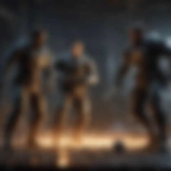 Dynamic trio engaging in strategic gameplay