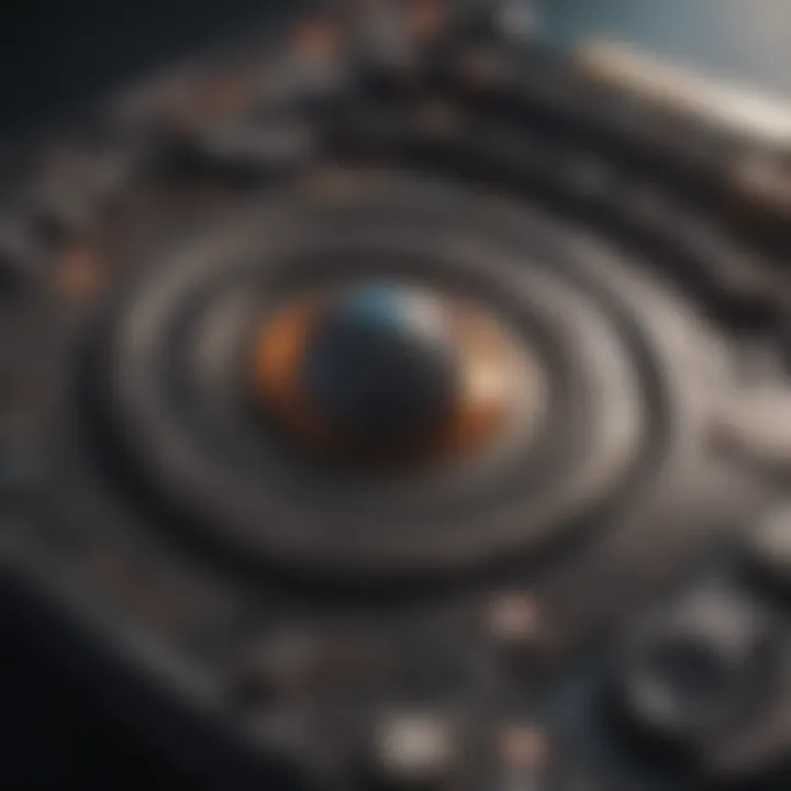Close-up of game interface designed for small groups