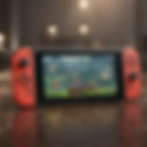 Nintendo Switch console with Mario themed accessories