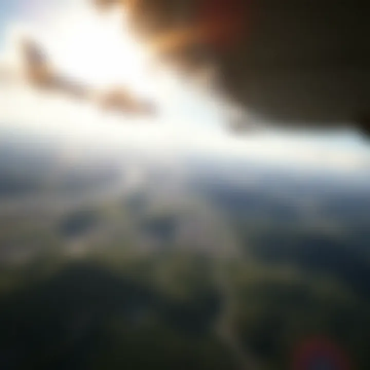 A stunning aerial view of a digital landscape in Microsoft Flight Simulator