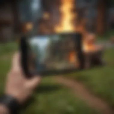 Immersive Gameplay Experience Minecraft game interface on Amazon Fire Tablet