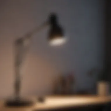 Minimalist desk lamp paired with Hue smart bulbs